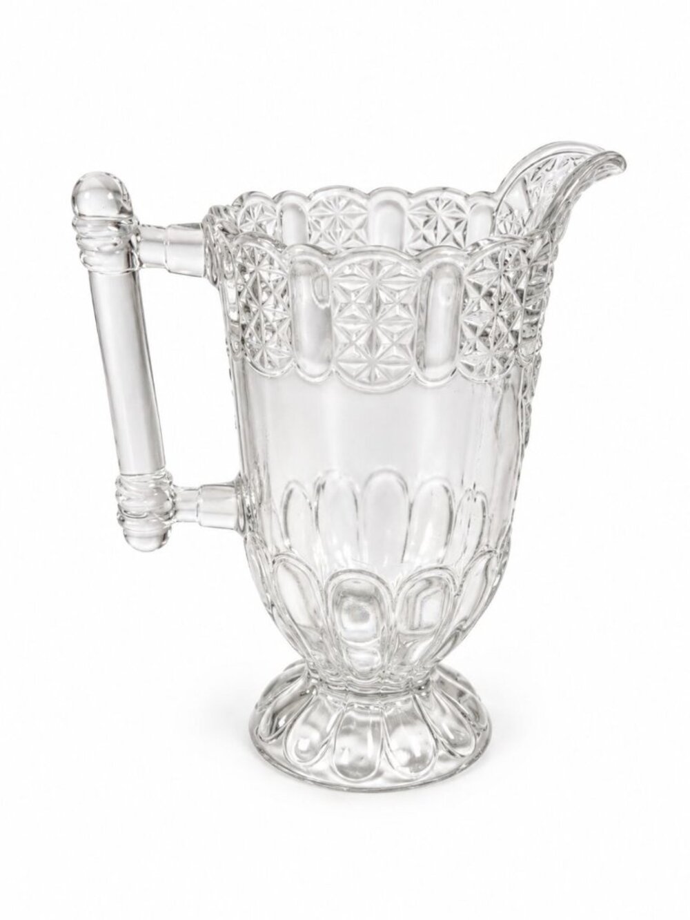 Pitcher Creamer Glass Adams & Company “Cottage / Dinner Bell” Pattern Circa 1880